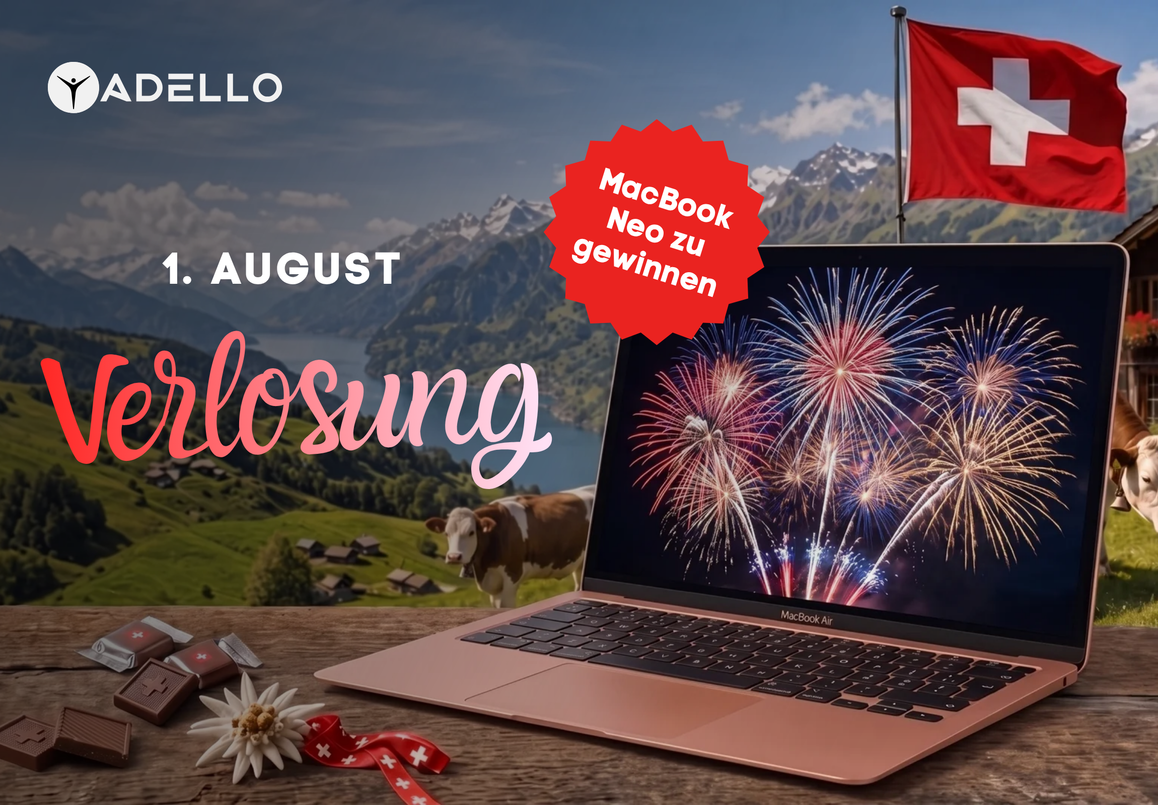 Verlosung zum Schweizer Nationalfeiertag — MacBook gewinnen
